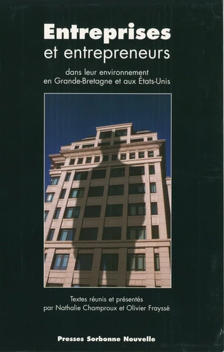 Entreprises et entrepreneurs -  - Presses Sorbonne Nouvelle via OpenEdition