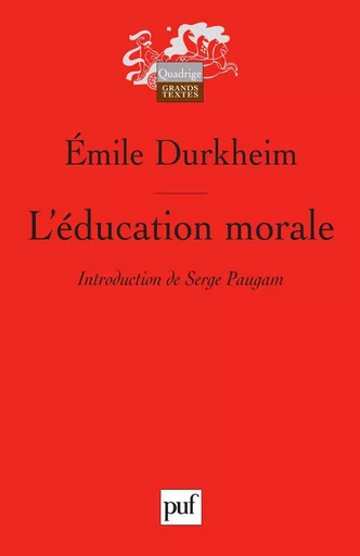 L'éducation morale - Émile Durkheim - Humensis