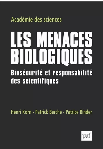 Les menaces biologiques -  Académie des sciences - Humensis