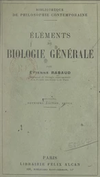 Éléments de biologie générale