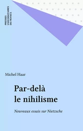 Par-delà le nihilisme