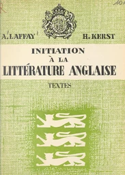 Initiation à la littérature anglaise (1). Textes