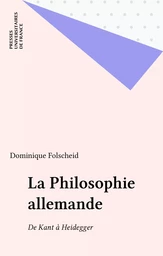 La Philosophie allemande