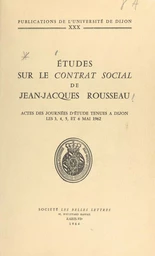 Études sur le Contrat Social de Jean-Jacques Rousseau