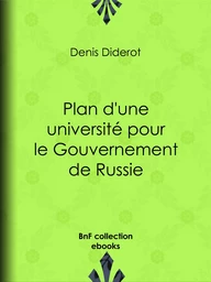 Plan d'une université pour le Gouvernement de Russie