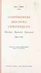 Conférences, discours, chroniques