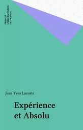 Expérience et Absolu