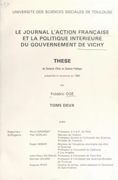 Le journal "l'Action française" et la politique intérieure du gouvernement de Vichy (2)