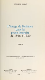 L'image de l'enfance dans la prose littéraire de 1918 à 1930 (2)