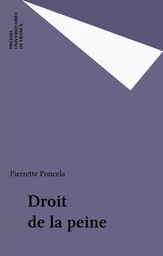 Droit de la peine