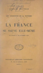 Les conditions de la victoire (1). La France se sauve elle-même, de juillet à mi-novembre 1914