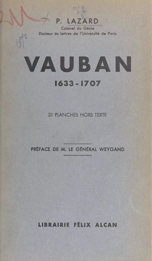 Vauban - Pierre Lazard - FeniXX réédition numérique