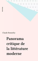 Panorama critique de la littérature moderne