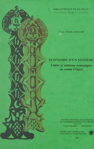 Économie d'un système - Nicole Tersis-Surugue - FeniXX réédition numérique