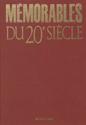 Mémorables du XXe siècle - Ali Kadjar - FeniXX réédition numérique