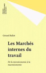 Les Marchés internes du travail