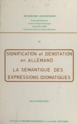 Signification et dénotation en allemand