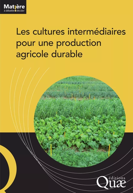 Les cultures intermédiaires pour une production agricole durable - Collectif Ouvrage - Quae