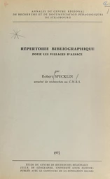 Répertoire bibliographique pour les villages d'Alsace