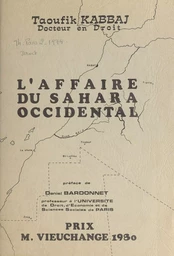 L'affaire du Sahara occidental