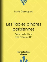 Les Tables d'hôtes parisiennes