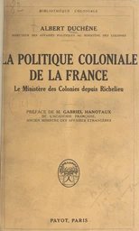 La politique coloniale de la France