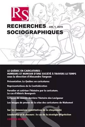 Recherches sociographiques. Vol. 56 No. 1, Janvier-Avril 2015