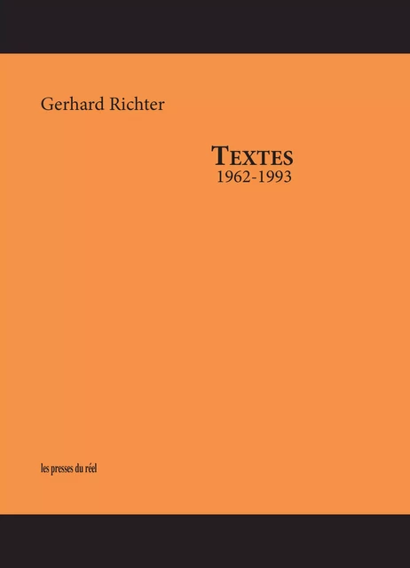 Textes - Gerhard Richter - Les presses du réel