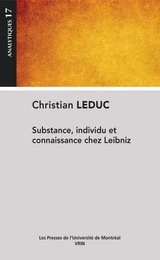 Substance, individu et connaissance chez Leibniz