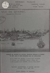 Conflits de sociétés au Canada français pendant la guerre de Sept ans et leur influence sur les opérations