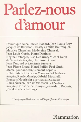 Parlez-nous d'amour -  Collectif - (Flammarion) réédition numérique FeniXX