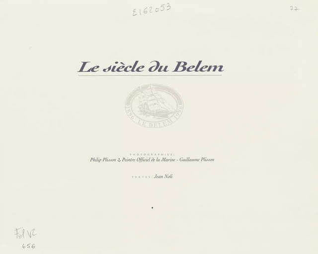 Le siècle du Belem - Jean Noli - (Gallimard) réédition numérique FeniXX