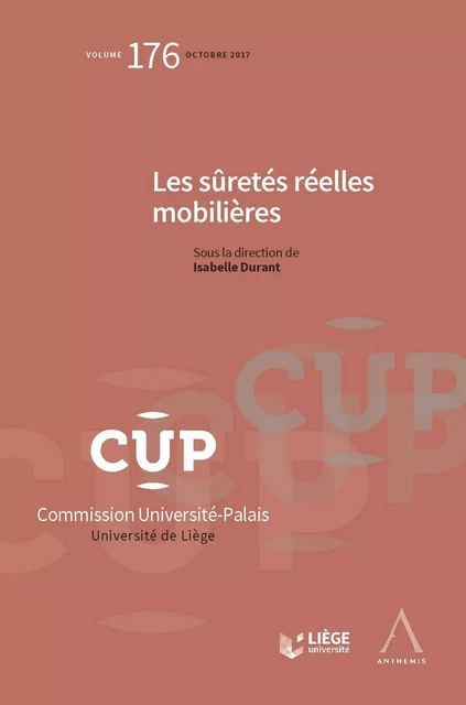 Les sûretés réelles mobilières - Isabelle Durant - Anthemis