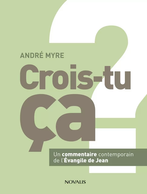 Crois-tu ça ? - André Myre - Éditions Novalis