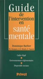 Guide de l'intervention en santé mentale