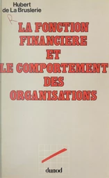 La fonction financière et le comportement des organisations