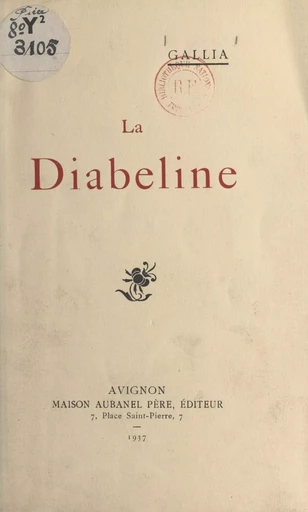 La Diabeline -  Gallia - (Éditions de La Martinière) réédition numérique FeniXX