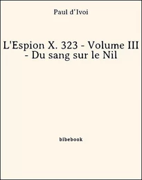 L'Espion X. 323 - Volume III - Du sang sur le Nil