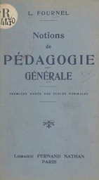 Notions de pédagogie générale