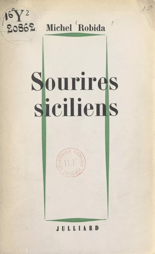 Sourires siciliens - Michel Robida - (Julliard) réédition numérique FeniXX