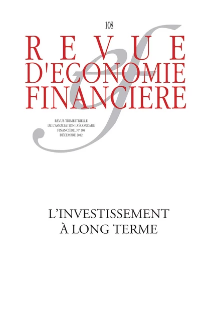 L'investissement à long terme - Ouvrage Collectif - Association Europe-Finances-Régulations (AEFR)