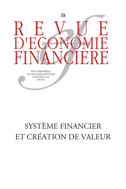 Système financier et création de valeur - Ouvrage Collectif - Association Europe-Finances-Régulations (AEFR)