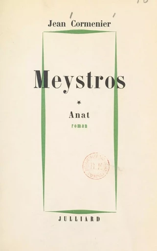 Meystros (1) - Jean Cormenier - (Julliard) réédition numérique FeniXX