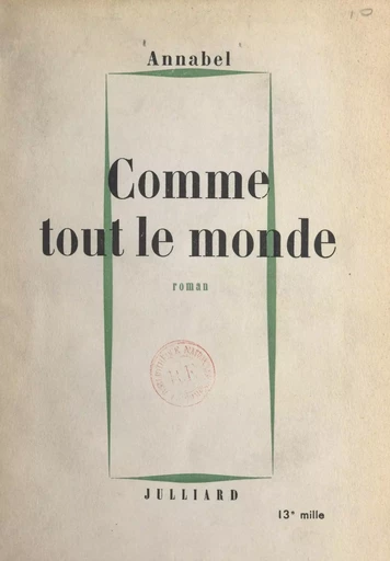 Comme tout le monde - Annabel Buffet - (Julliard) réédition numérique FeniXX