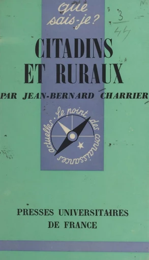 Citadins et ruraux - Jean-Bernard Charrier - (Presses universitaires de France) réédition numérique FeniXX