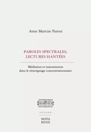 Paroles spectrales, lectures hantées