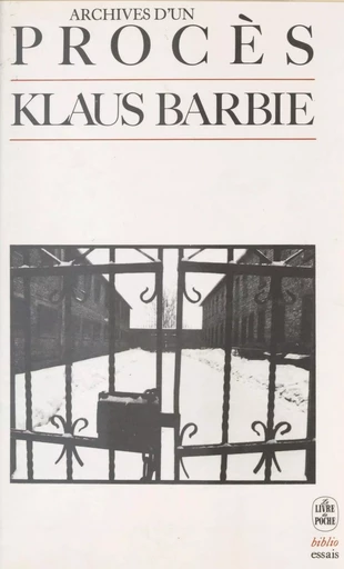 Klaus Barbie : archives d'un procès -  Collectif - Le Livre de poche (réédition numérique FeniXX)