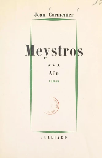 Meystros (3) - Jean Cormenier - (Julliard) réédition numérique FeniXX