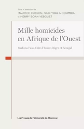 Mille homicides en Afrique de l'Ouest