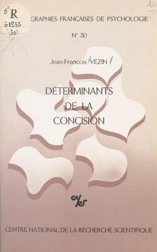 Déterminants de la concision -  Vezin jean-francois - CNRS Éditions (réédition numérique FeniXX)